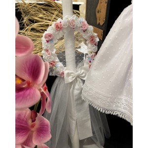 lajoie 2200L λαμπάδα βάπτισης λουλούδια