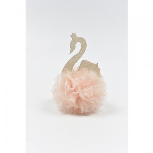 κύκνος τούλια μπομπονιέρα βάπτισης r374