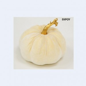 Κολοκύθα γούρι εκρού βελούδο