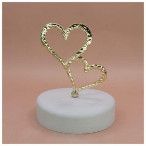 Μπομπονιέρα 2 καρδιές σε βότσαλο