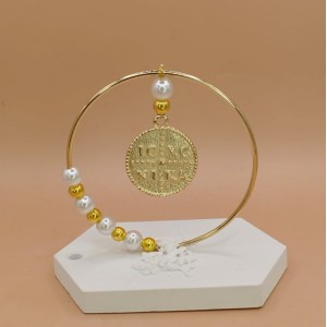 Μπομπονιέρα Κωνσταντινάτο χάντρες βότσαλο