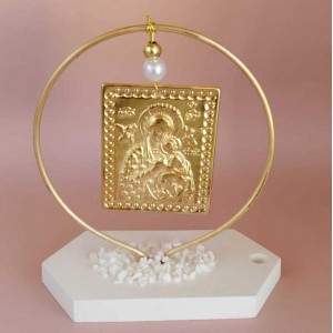 Μπομπονιέρα Παναγία με Ιησού πέρλα Μπομπονιέρα Παναγία με Ιησού πέρλα