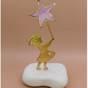 Μπομπονιέρα βάπτισης κορίτσι με αστέρι