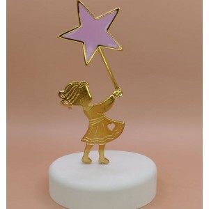 Μπομπονιέρα βάπτισης κορίτσι με αστέρι