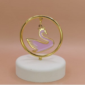 Μπομπονιέρα κύκνος σε βότσαλο Μπομπονιέρα κύκνος σε βότσαλο