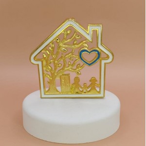 Μπομπονιέρα δέντρο ζωής σπιτάκι με οικογένεια Μπομπονιέρα δέντρο ζωής σπιτάκι με οικογένεια