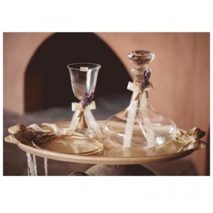 Σετ κουμπάρου λεβάντα Προβηγκίας lev903a