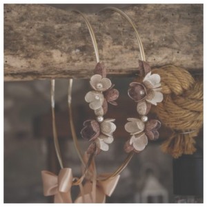 Ασημένια στέφανα γάμου με λουλούδια 119 Ασημένια στέφανα γάμου με λουλούδια 119