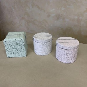 Μπομπονιέρα κουτί από ελαφρόπετρα τετράγωνο Μπομπονιέρα κουτί από ελαφρόπετρα τετράγωνο