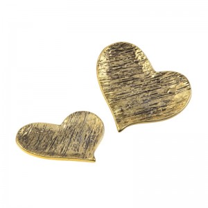 Μπομπονιέρα καρδιά πιατάκι χρυσό 2214