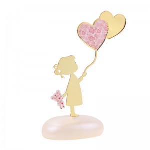 Κορίτσι με μπαλόνι 2201B μπομπονιέρα σε βότσαλο