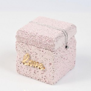 Μπομπονιέρα κουτί πέτρινο ροζ love Μπομπονιέρα κουτί πέτρινο ροζ love