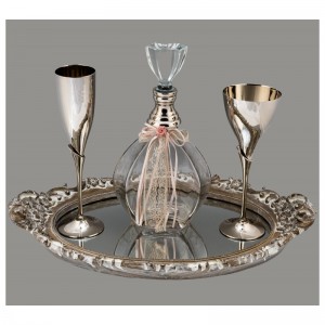 Σετ κουμπάρου σε ασημί απόχρωση LV20-1 Σετ κουμπάρου σε ασημί απόχρωση LV20-1