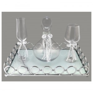 Σετ κουμπάρου σε ασημί απόχρωση LV31-1 Σετ κουμπάρου σε ασημί απόχρωση LV31-1