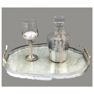 Σετ κουμπάρου σε ασημί απόχρωση LV33-1 Σετ κουμπάρου σε ασημί απόχρωση LV33-1