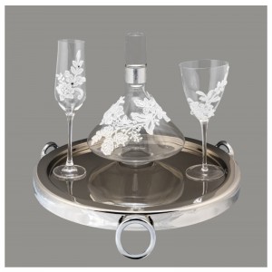 Σετ κουμπάρου σε ασημί απόχρωση LV35-1