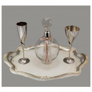 Σετ κουμπάρου σε ασημί απόχρωση LV53-2