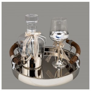 Σετ κουμπάρου σε ασημί απόχρωση LV57-1