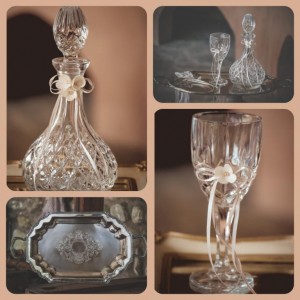 Σετ κουμπάρου με ασημί δίσκο lev916