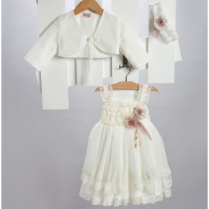 Newlife 2718-2 βαπτιστικό σετ με μπολερό Newlife 2718-2 βαπτιστικό σετ με μπολερό