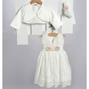 Newlife 2730-2 βαπτιστικό σετ με μπολερό Newlife 2730-2 βαπτιστικό σετ με μπολερό