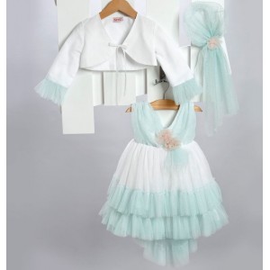 Newlife 2736-7 βαπτιστικό σετ με μπολερό Newlife 2736-7 βαπτιστικό σετ με μπολερό