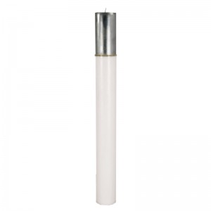 Λαμπάδα Γάμου Μασίφ Ασημί Τρέσα 15Χ140 cm