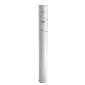 Μασίφ Λαμπάδα Γάμου Καρδιές & Στρας 15Χ140 cm