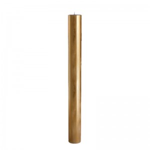 Μασίφ Λαμπάδα Γάμου Πατίνα Χρυσό 15Χ140 cm