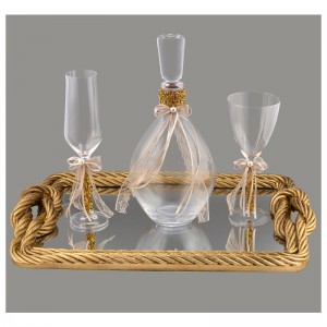 Σετ κουμπάρου σε χρυσή απόχρωση LV2-1