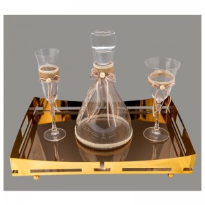 Σετ κουμπάρου σε χρυσή απόχρωση LV3-2 Σετ κουμπάρου σε χρυσή απόχρωση LV3-2