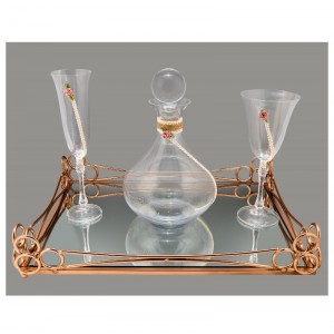 Σετ κουμπάρου σε χρυσή ροζ απόχρωση LV38-1 Σετ κουμπάρου σε χρυσή ροζ απόχρωση LV38-1