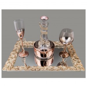 Σετ κουμπάρου σε χρυσή ροζ απόχρωση LV41-1 Σετ κουμπάρου σε χρυσή ροζ απόχρωση LV41-1