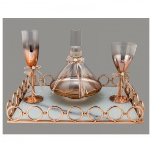 Σετ κουμπάρου σε χρυσή ροζ απόχρωση LV43-1 Σετ κουμπάρου σε χρυσή ροζ απόχρωση LV43-1