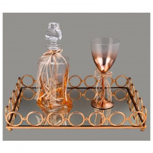 Σετ κουμπάρου σε χρυσή ροζ απόχρωση LV45-1