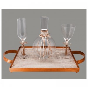 Σετ κουμπάρου σε χρυσή ροζ απόχρωση LV45-2 Σετ κουμπάρου σε χρυσή ροζ απόχρωση LV45-2