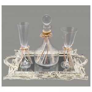 Σετ κουμπάρου σε λευκή απόχρωση LV46-1 Σετ κουμπάρου σε λευκή απόχρωση LV46-1