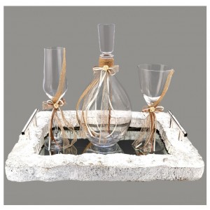 Σετ κουμπάρου σε λευκή απόχρωση LV47-1 Σετ κουμπάρου σε λευκή απόχρωση LV47-1