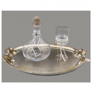 Σετ κουμπάρου σε ασημί απόχρωση LV55-1 Σετ κουμπάρου σε ασημί απόχρωση LV55-1