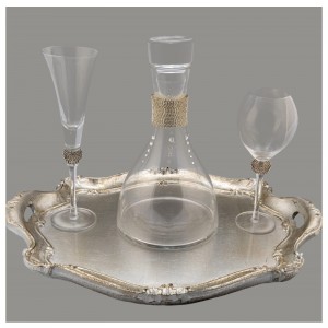 Σετ κουμπάρου σε ασημί απόχρωση LV55-2 Σετ κουμπάρου σε ασημί απόχρωση LV55-2