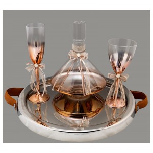 Σετ κουμπάρου σε χρυσή ροζ απόχρωση LV57-3 Σετ κουμπάρου σε χρυσή ροζ απόχρωση LV57-3