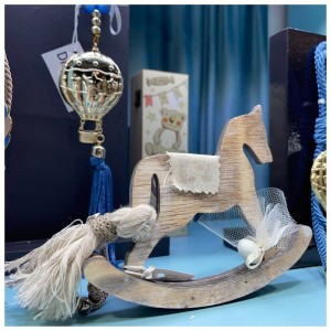 Μπομπονιέρα βάπτισης ξύλινο αλογάκι GBW10773/23 Μπομπονιέρα βάπτισης ξύλινο αλογάκι GBW10773/23