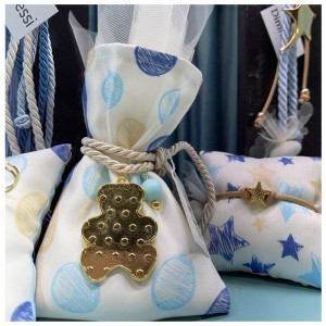 Μπομπονιέρα πουγκί αρκουδάκι OW10220/23 Μπομπονιέρα πουγκί αρκουδάκι OW10220/23