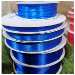 Κορδέλα σατέν διπλής όψης μπλε ηλεκτρίκ Κορδέλα σατέν διπλής όψης μπλε ηλεκτρίκ