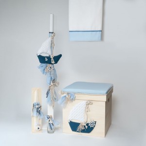 Σετ βάπτισης καραβάκι ναυτικό E464 Σετ βάπτισης καραβάκι ναυτικό E464