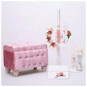 Λουλούδια Μονόγραμμα Σετ Βάπτισης BB4018035 Λουλούδια Μονόγραμμα Σετ Βάπτισης BB4018035