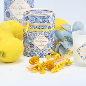 Μπομπονιέρα κερί blue dreams ST00728 Μπομπονιέρα κερί blue dreams ST00728