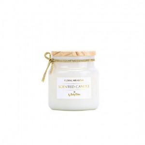 Μπομπονιέρα κερί λευκό floral meadow ST00748 Μπομπονιέρα κερί λευκό floral meadow ST00748