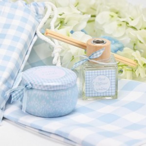 Μπομπονιέρα κερί σιέλ μεταλλικό light cotton ST00755 Μπομπονιέρα κερί σιέλ μεταλλικό light cotton ST00755