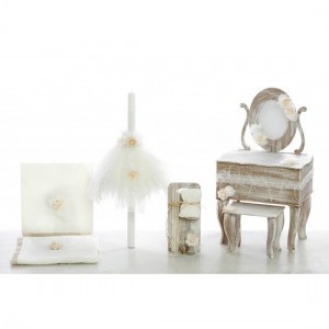 Σετ βάπτισης λουλούδια ΣΚΒ-2345 Σετ βάπτισης λουλούδια ΣΚΒ-2345